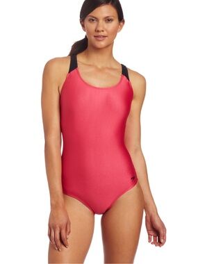 Speedo Women's Powerflex Contemporary Ultraback One Piece Sz 8